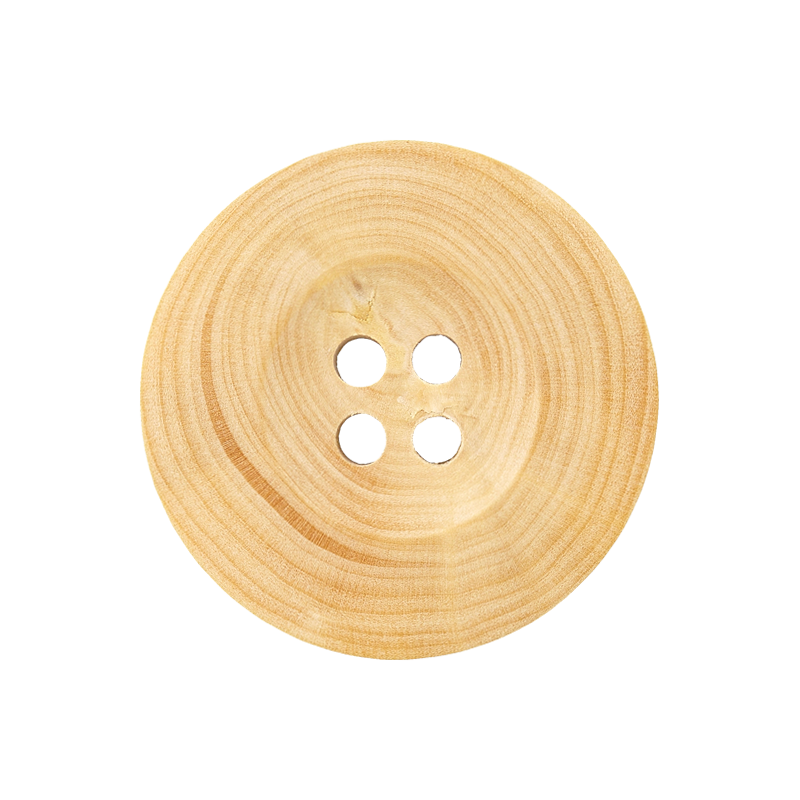 Prym Union Knopf Wood Button 4 Hole 18mm Cream - Pack of 3