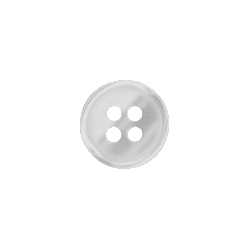 Prym Union Knopf Poly-Button 4 Hole 9mm White - Pack of 5