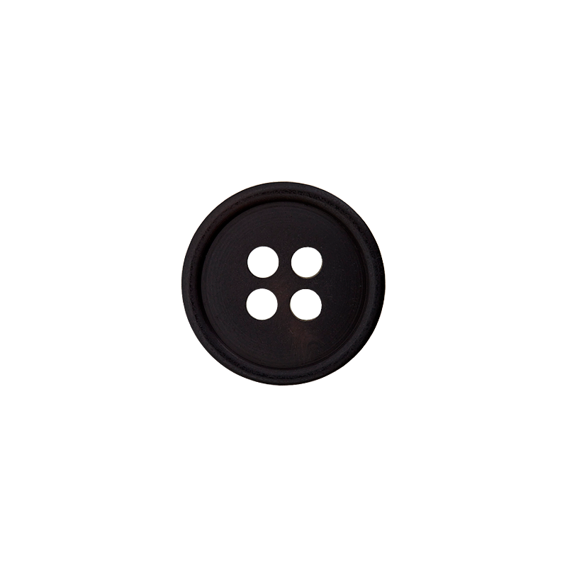 Prym Union Knopf Poly-Button 4 Hole 12mm Black - Pack of 4