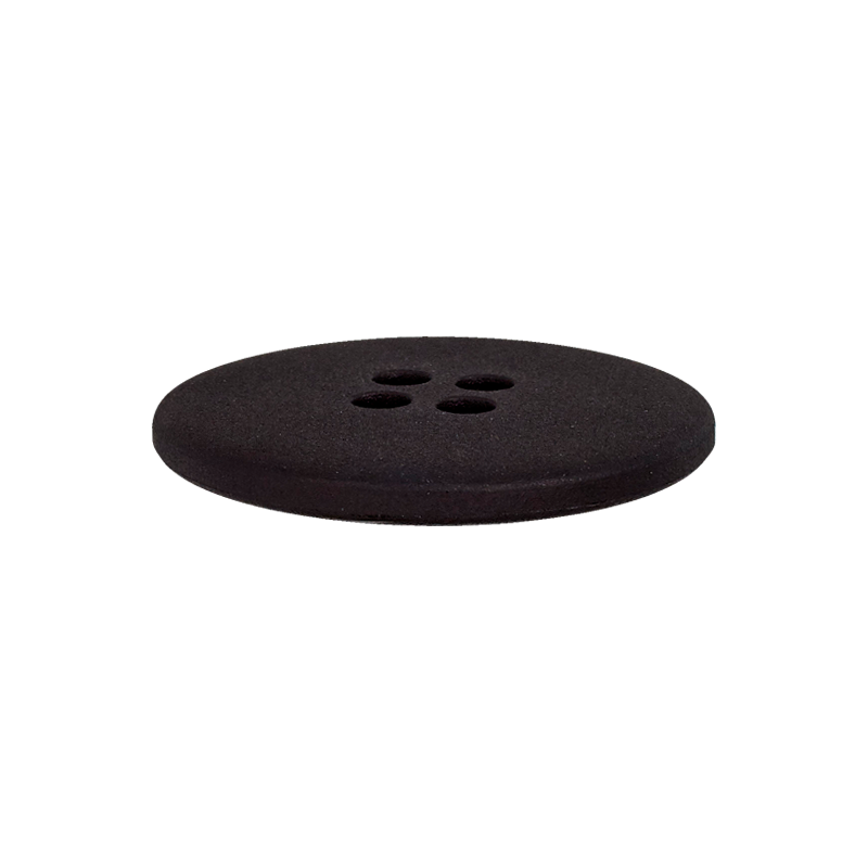 Prym Union Knopf Poly-Button 4 Hole 18mm Black - Pack of 3