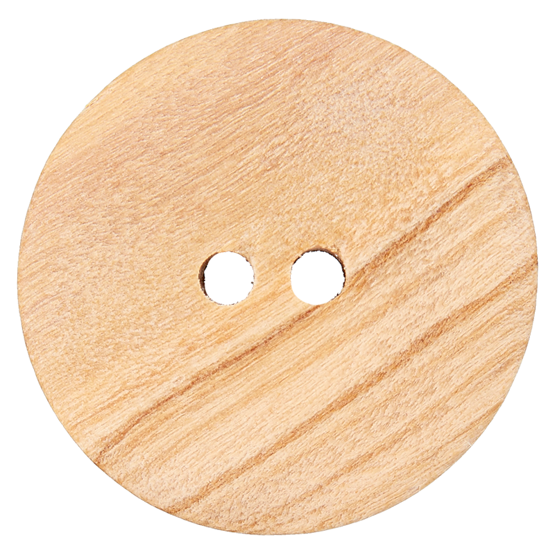 Prym Union Knopf Wood Button 2 Hole 23mm Beige - Pack of 2