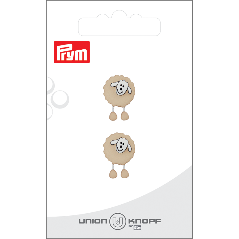 Prym Union Knopf Poly-Button Shank Sheep 18mm Cream - Pack of 2