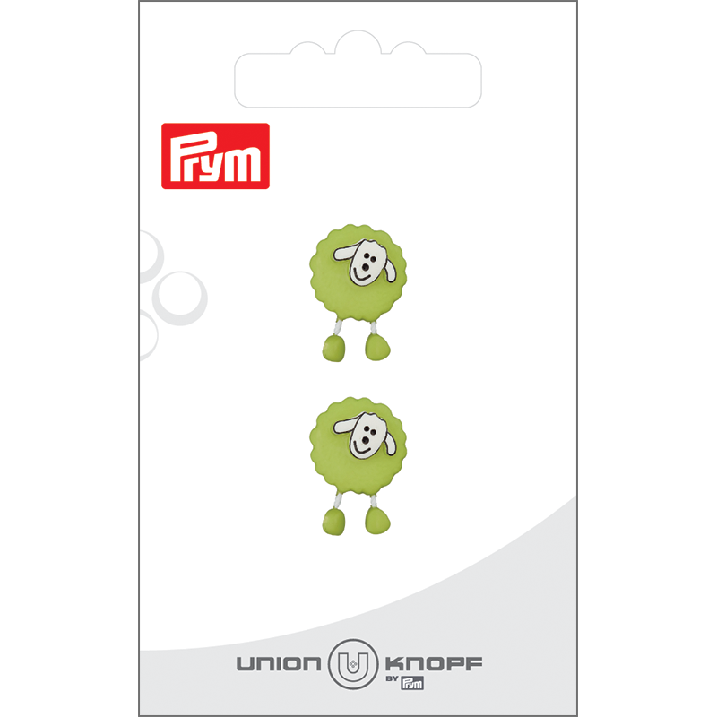 Prym Union Knopf Poly-Button Shank Sheep 18mm L-Green - Pack of 2