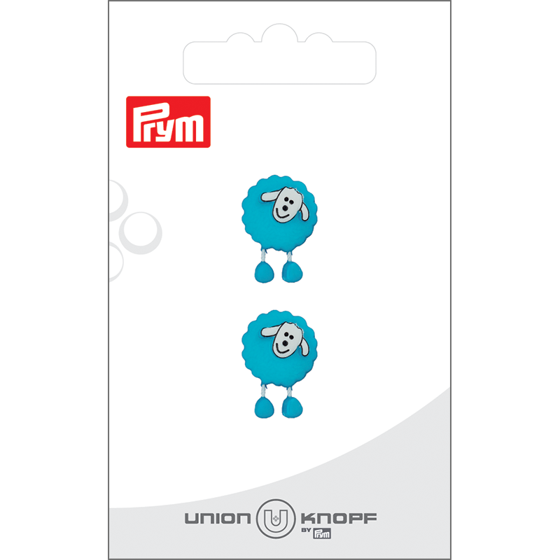 Prym Union Knopf Poly-Button Shank Sheep 18mm L-Turqu. - Pack of 2