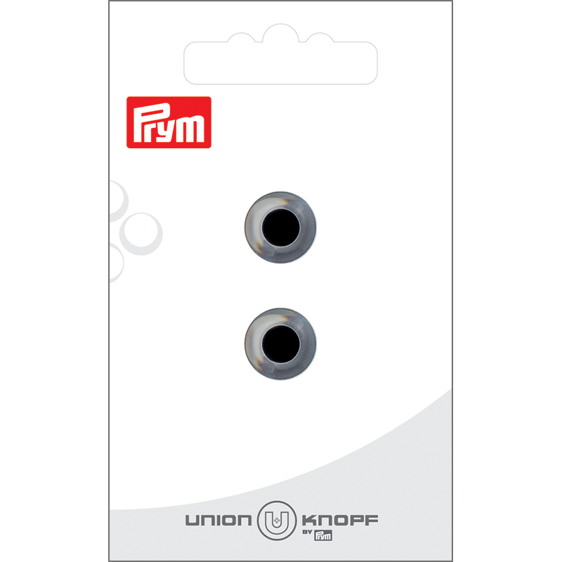 Prym Union Knopf Poly Button Sh.Animal Eye 12mm Transp.- Pack of 2