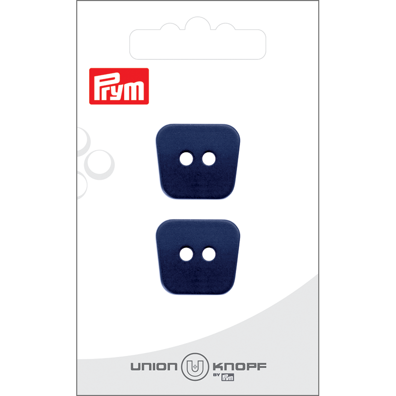 Prym Union Knopf Poly-Button 2 Hole 20mm Navy - Pack of 2