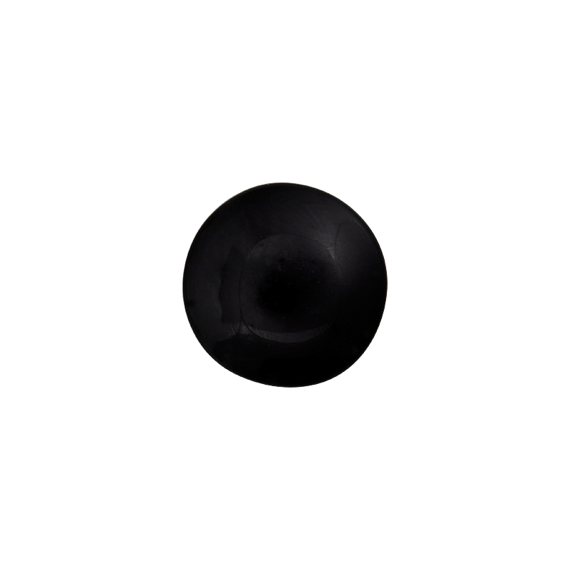 Prym Union Knopf Glass Button 2 Hole 8mm Black - Pack of 4