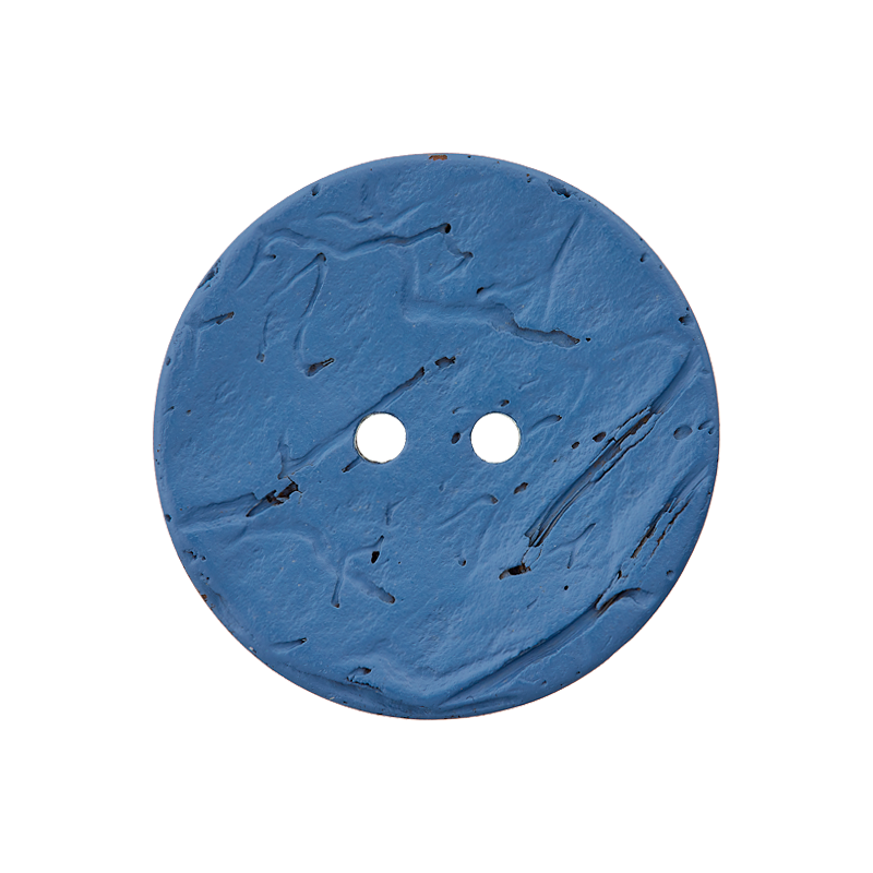 Prym Union Knopf Coconut Button 2 Hole 23mm Blue - Pack of 2