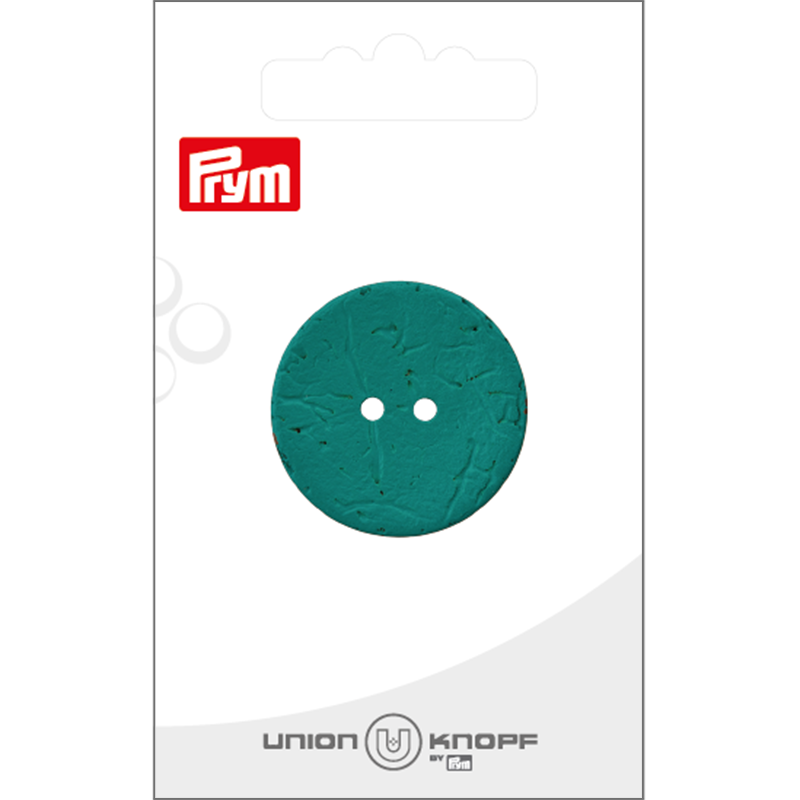 Prym Union Knopf Coconut Button 2 Hole 30mm D-Green - Pack of 1