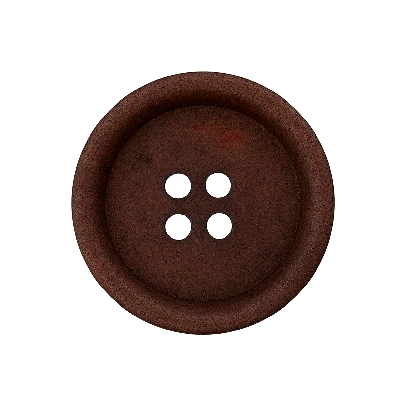 Prym Union Knopf Corozo Button 4 Hole 15mm D-Brown - Pack of 4