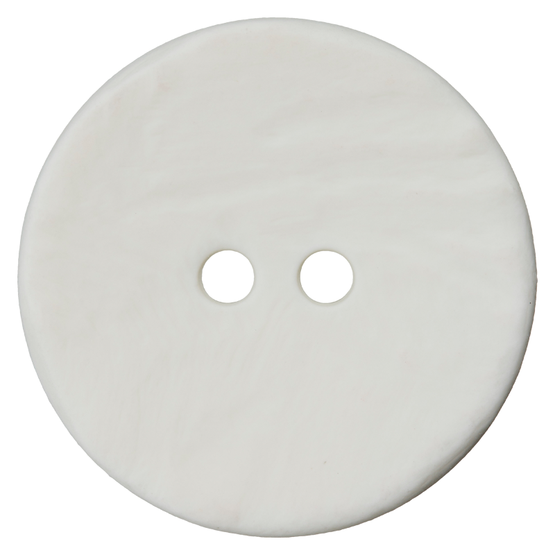 Prym Union Knopf Poly-Button 2 Hole 30mm White - Pack of 6