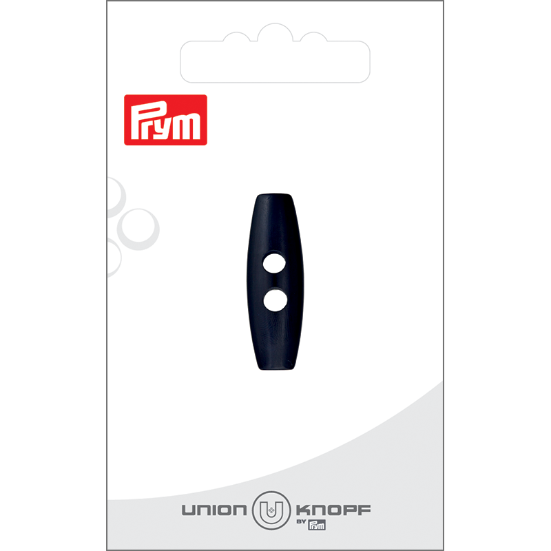 Prym Union Knopf Poly-Toggle 2 Hole 30mm Medium Navy - Pack of 1