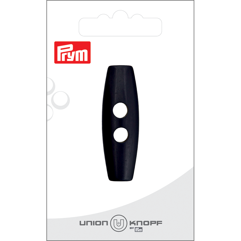 Prym Union Knopf Poly-Button 2 Hole 45mm Black - Pack of 1
