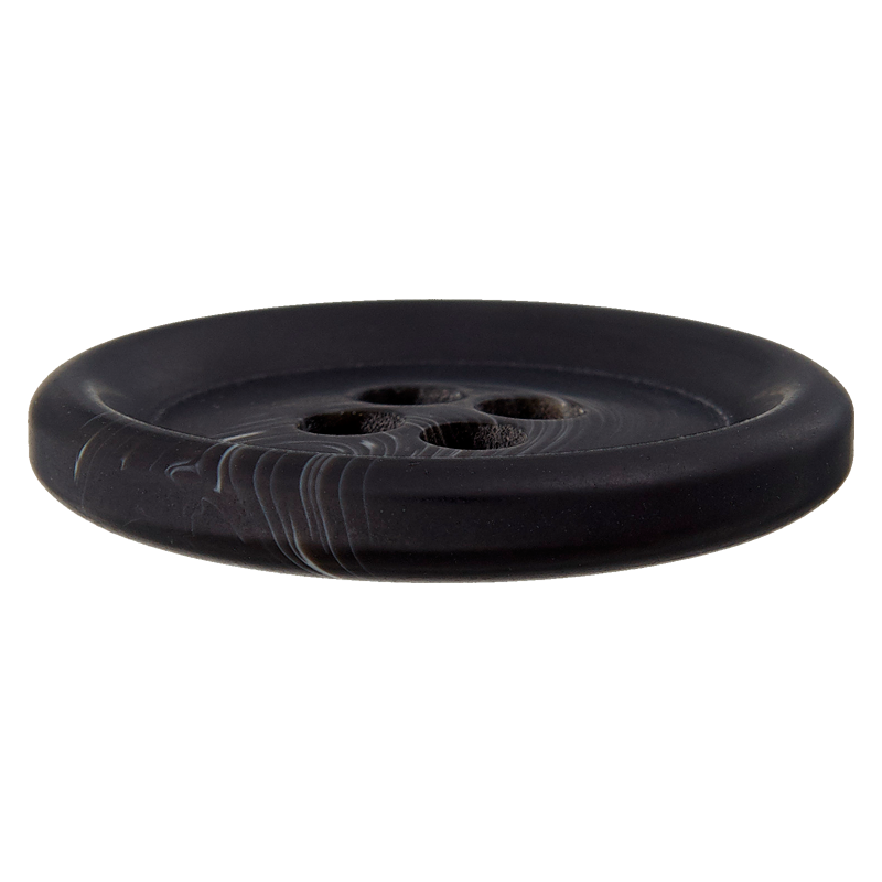 Prym Union Knopf Poly-Button 4 Hole 28mm Black - Pack of 1