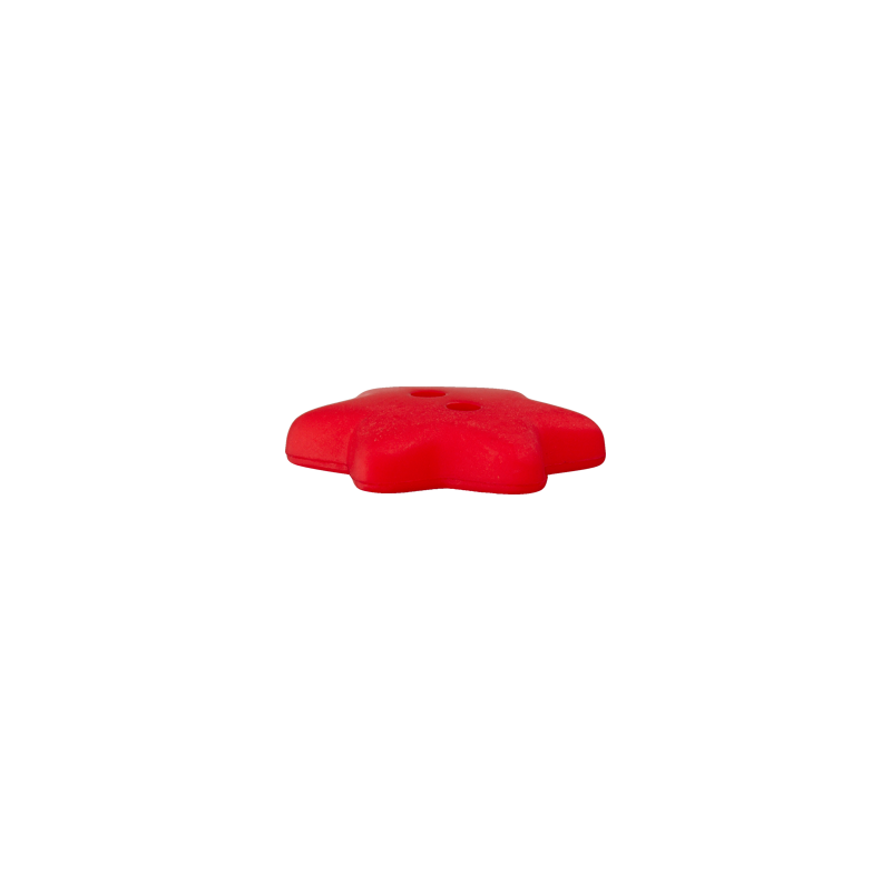 Prym Union Knopf Poly-Button 2 Hole Star 15mm Red - Pack of 4