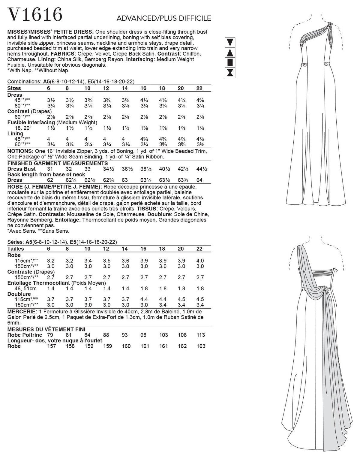 Vogue Misses Dress Sewing Pattern V1616