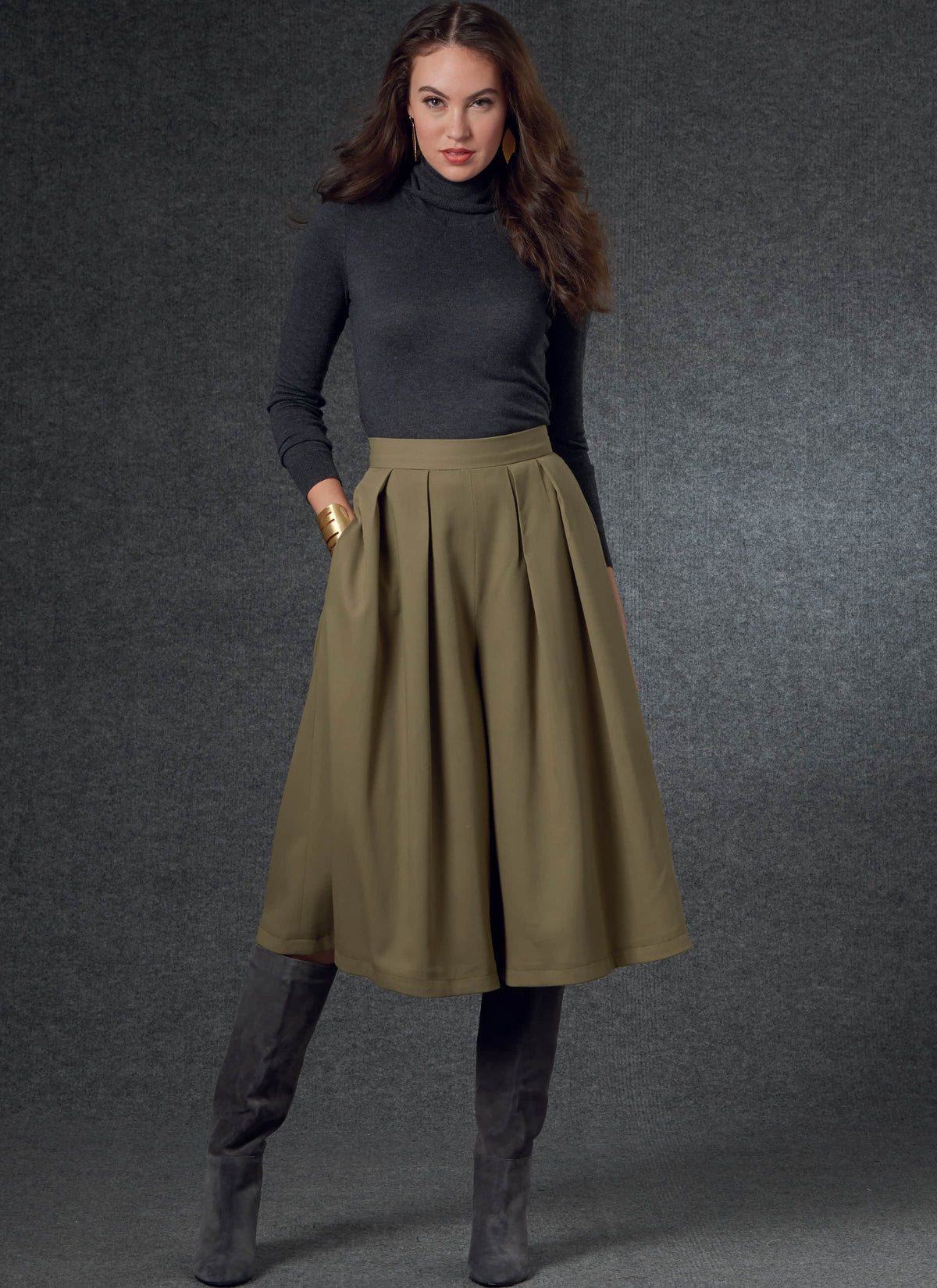 Vogue Misses Skirt/Pants Pants Misses Sewing Pattern V1772A (S-M-L-XL-XXL)