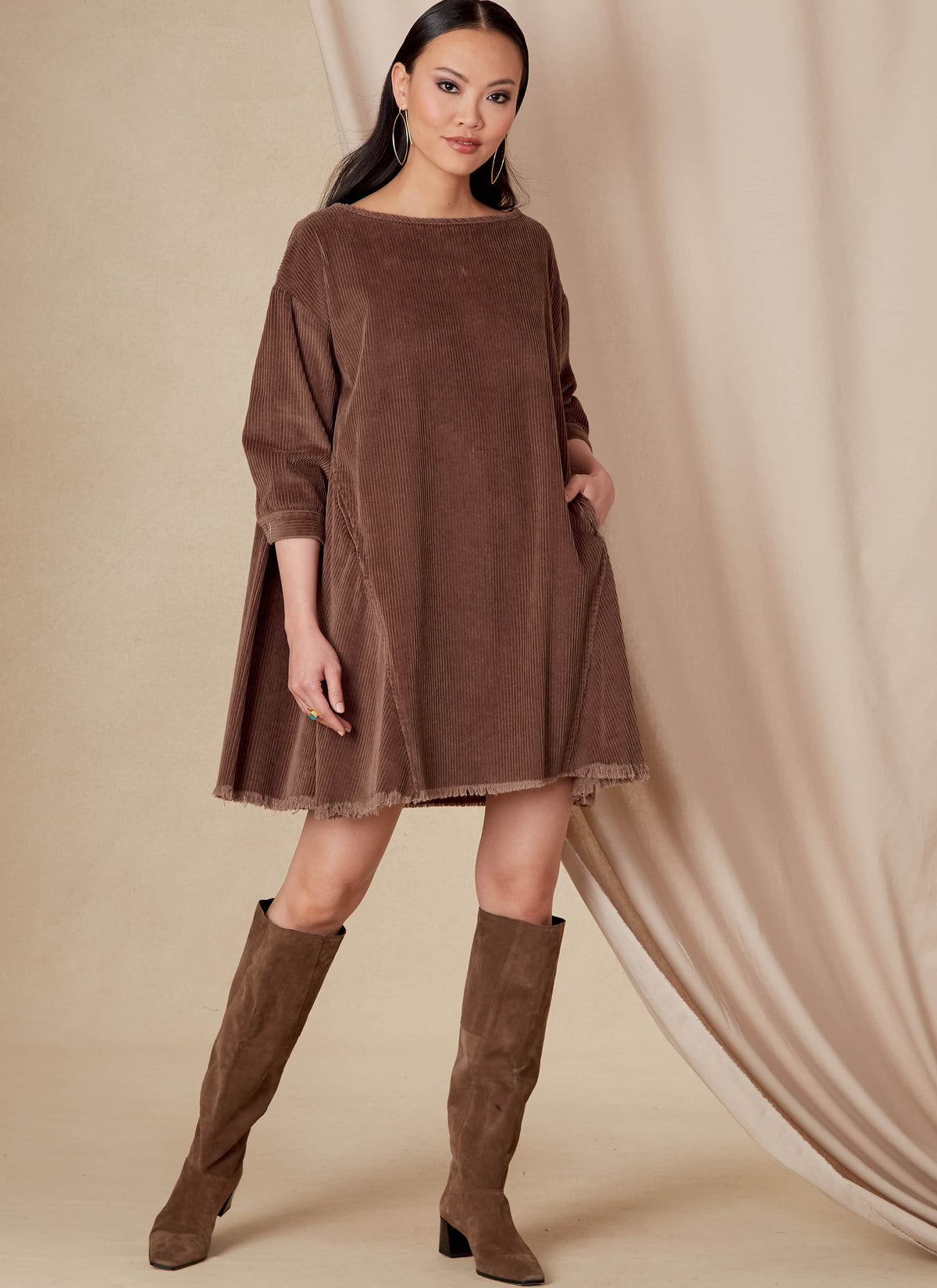 Vogue Misses Dress Sewing Pattern V1821A (XS-S-M-L-XL-XXL)