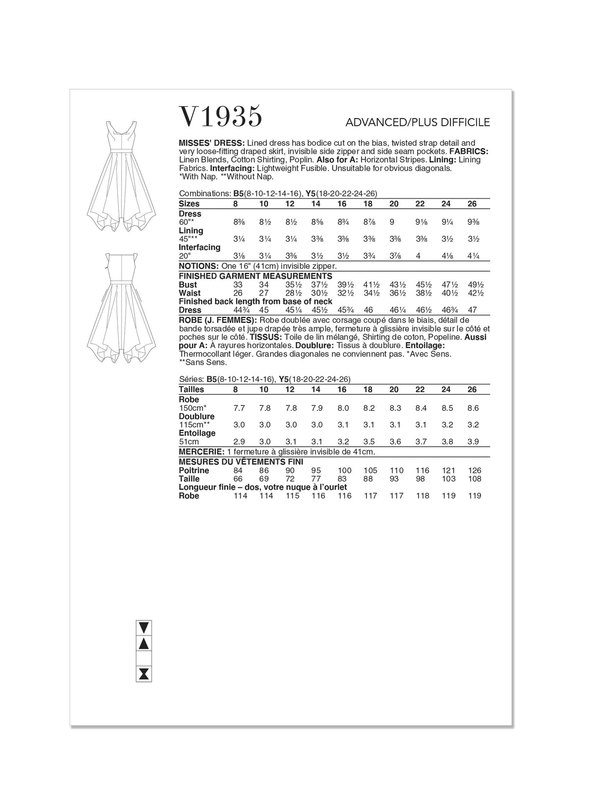 Vogue Dress Misses Julio By Cesar Sewing Pattern V1935
