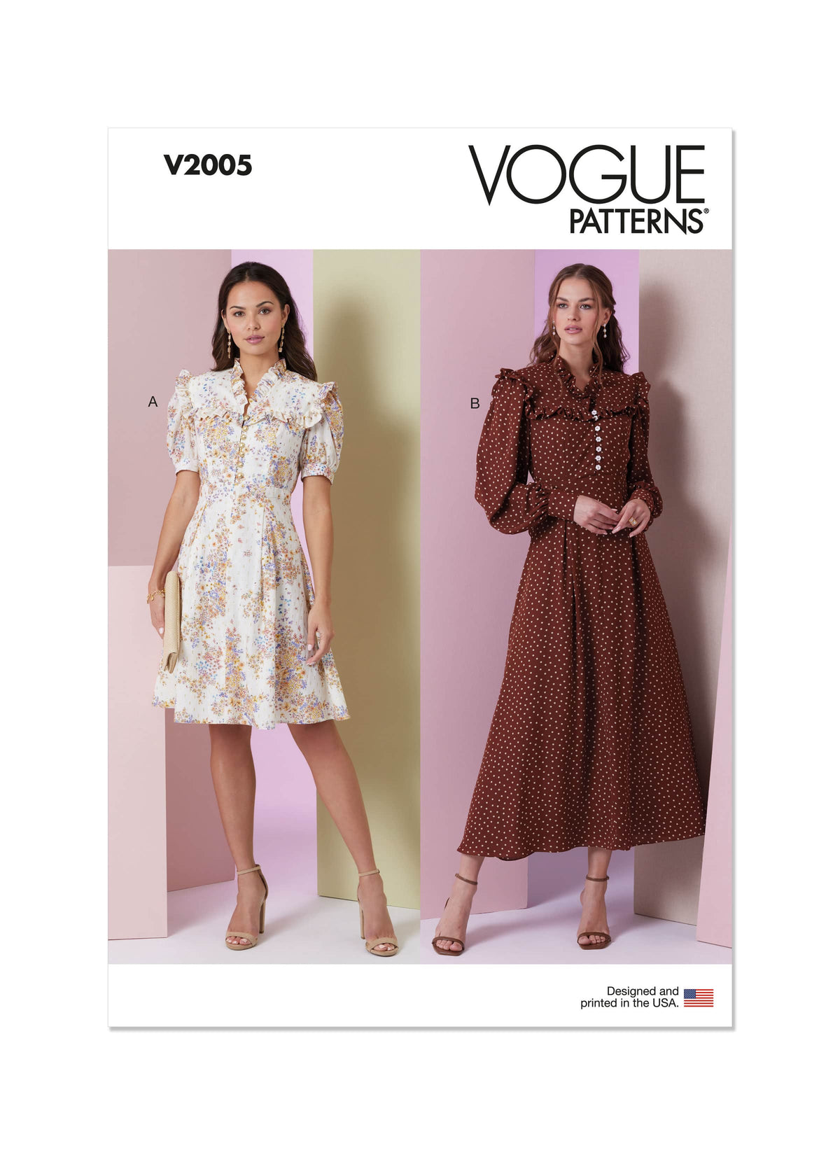 Vogue Misses Dress In Two Lengths With Sleeve Variations Sewing Pattern V2005
