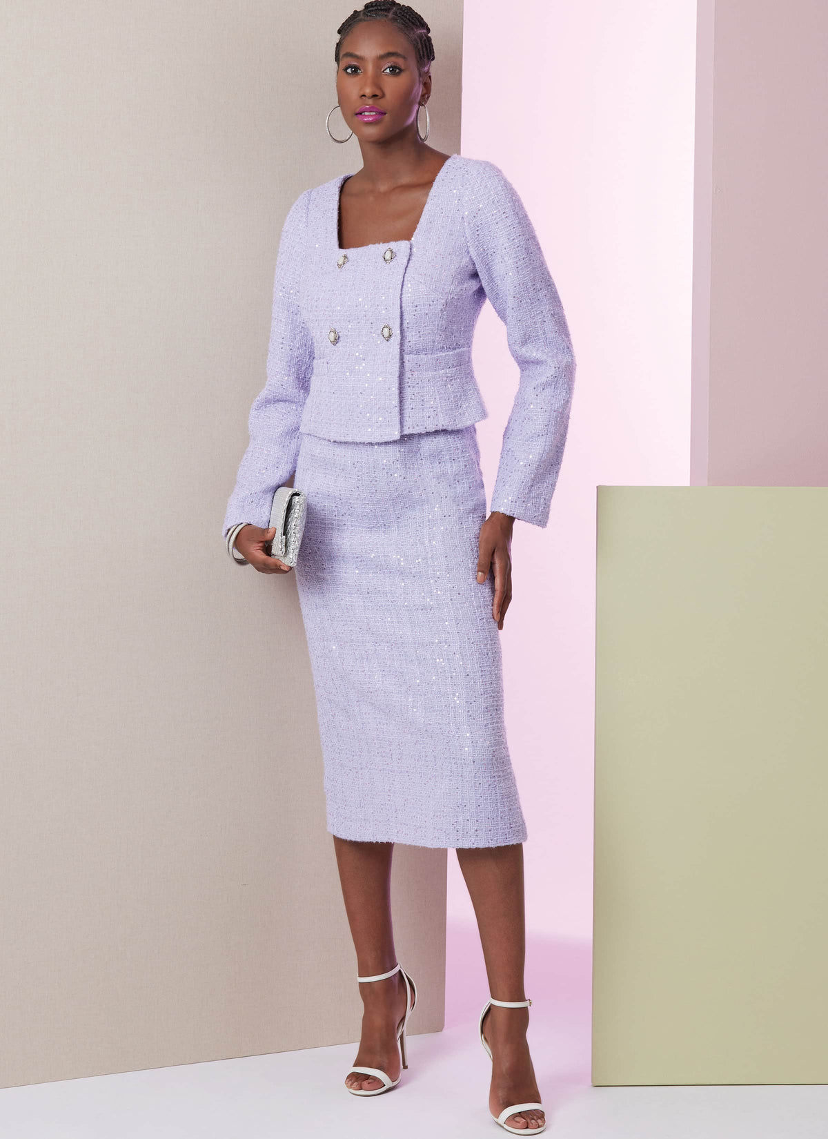 Vogue Misses Jacket In Two Lengths, Skirt & Pants Sewing Pattern V2017