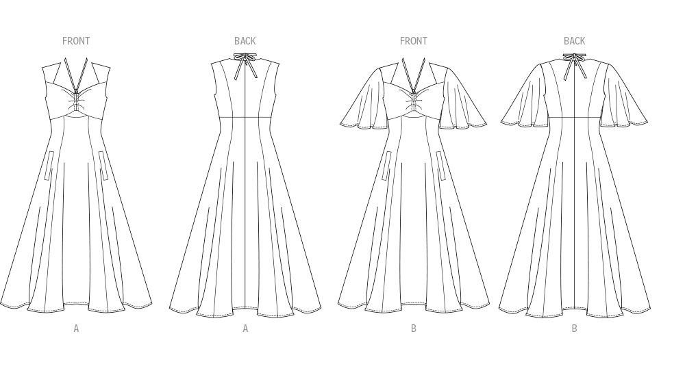 Vogue Misses' Dress with Sleeve Variations Sewing Pattern V2025