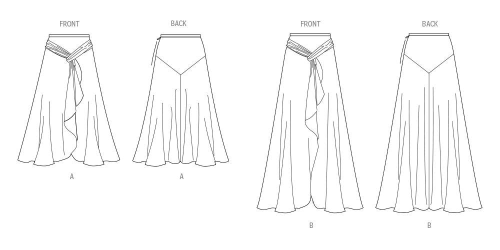 Vogue Misses Skirt in Two Lengths Sewing Pattern V2033
