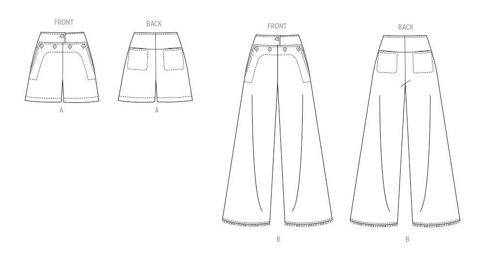 Vogue Misses' Shorts and Pants Sewing Pattern Collection V2034