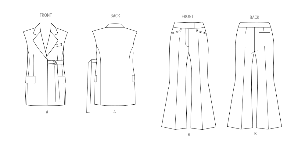 Vogue Misses' Vest and Pants Sewing Pattern V2036