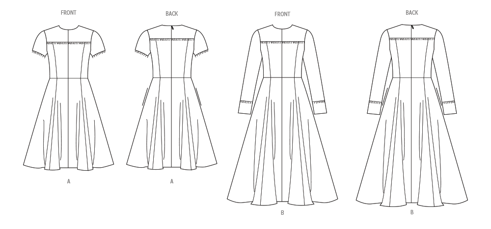 Vogue Misses' Dress with Sleeve and Length Variations Pattern V2046