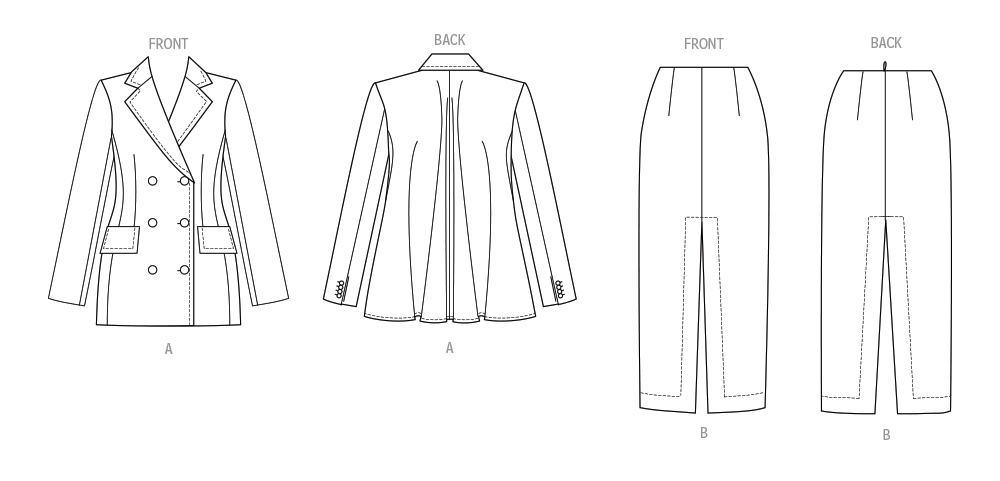 Vogue Misses' Jacket and Skirt Sewing Pattern V2056