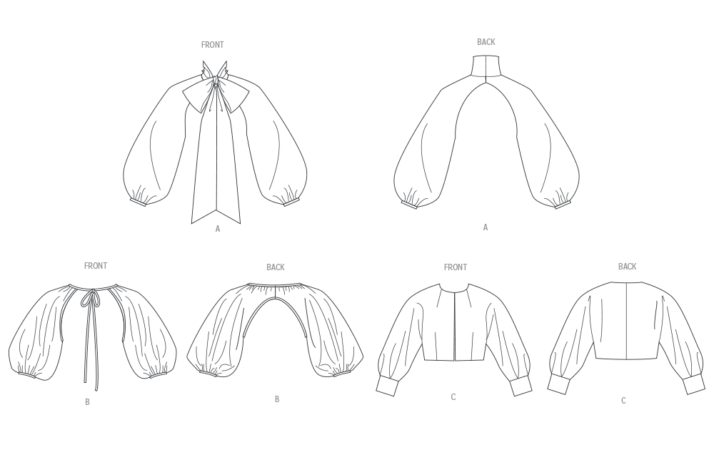 Vogue Misses' Bolero Sleeves in Three Styles Sewing Pattern V2079