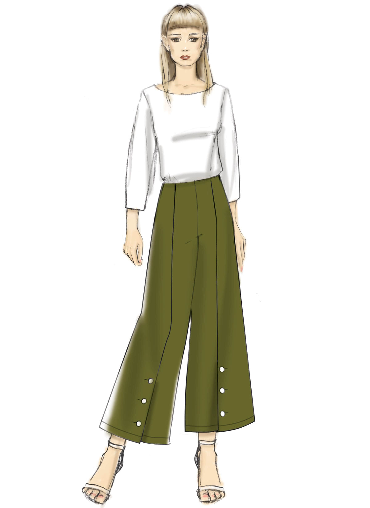 Vogue Misses Skirt/Pants Pants Sewing Pattern V9282OS