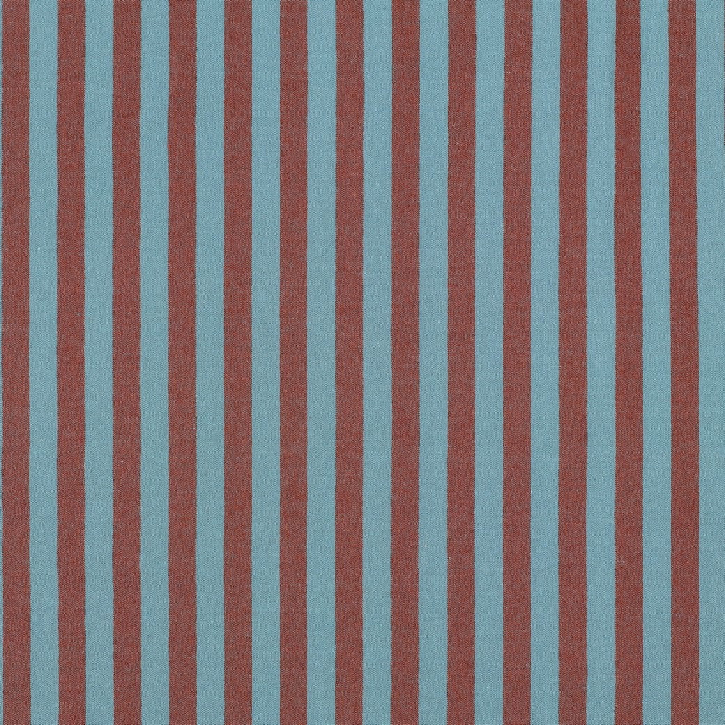 Verona Striped Yarn-Dyed Cotton Dressmaking Fabric - Teal & Brown