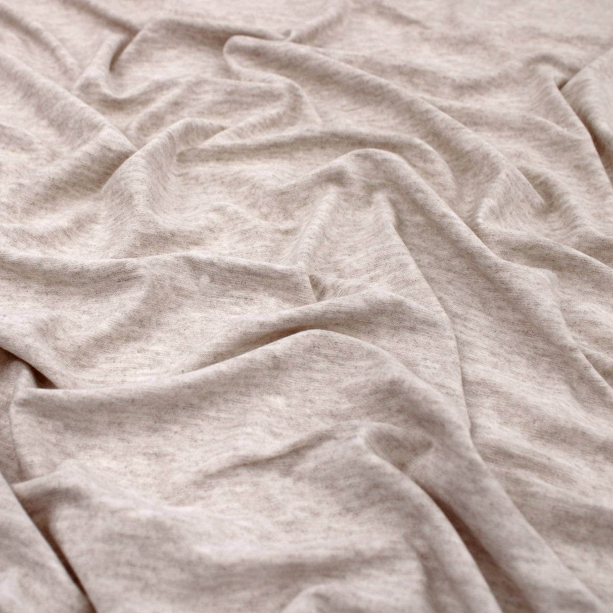 Viola Viscose Jersey 4 Way Stretch Dressmaking Fabric - Natural Marl