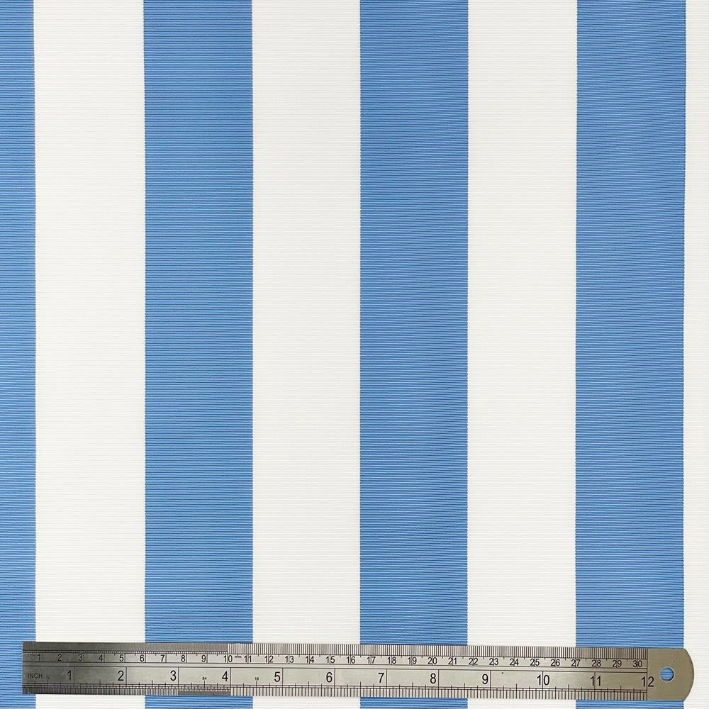 Whitesands Stripe Waterproof Outdoor Garden Upholstery Canvas Fabric - Blue & White