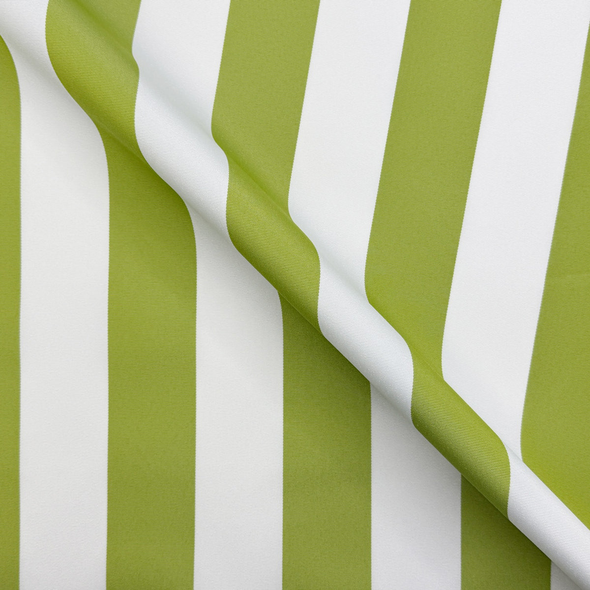 Whitesands Stripe Waterproof Outdoor Garden Upholstery Canvas Fabric - Lime & White