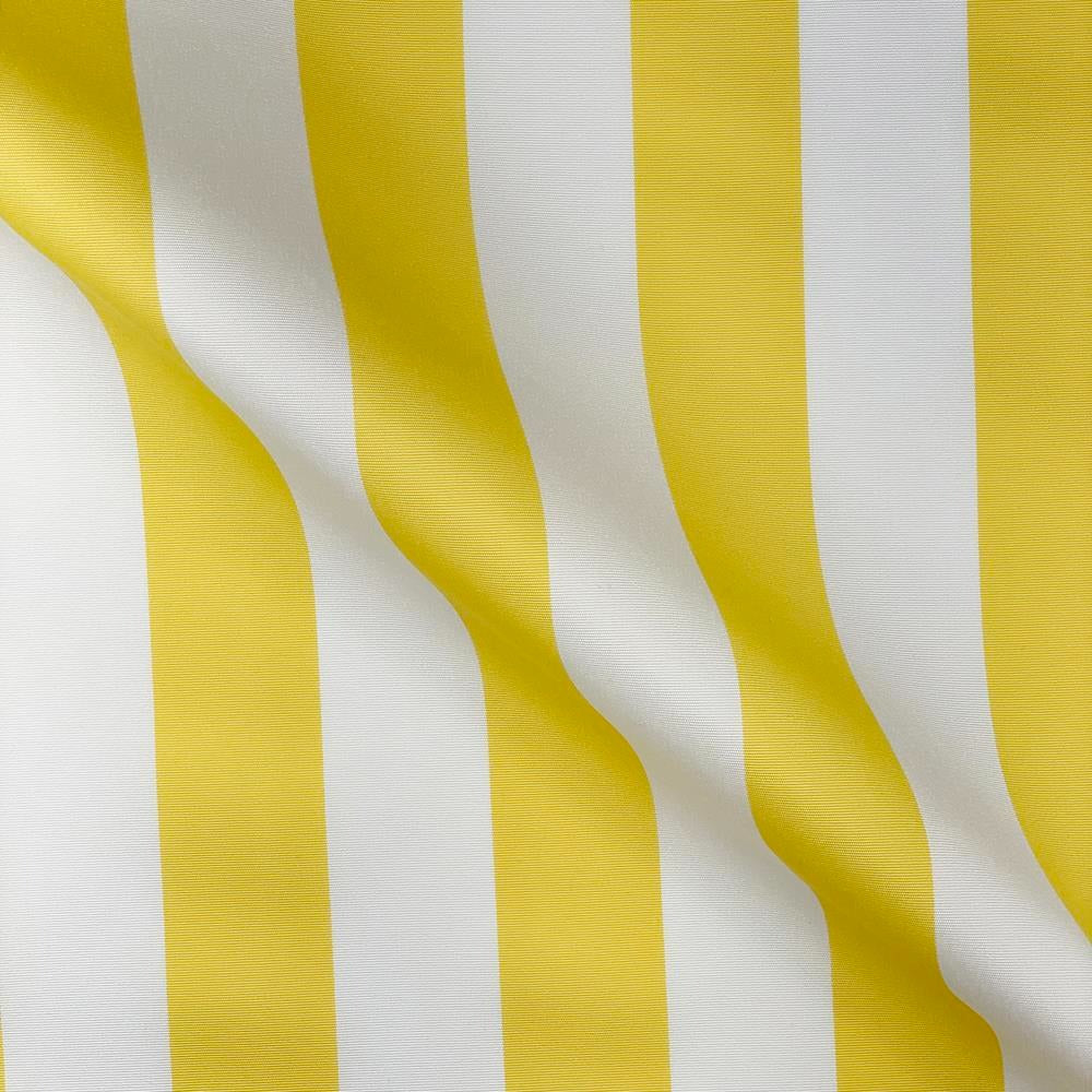 Whitesands Stripe Waterproof Outdoor Garden Upholstery Canvas Fabric - Yellow & White