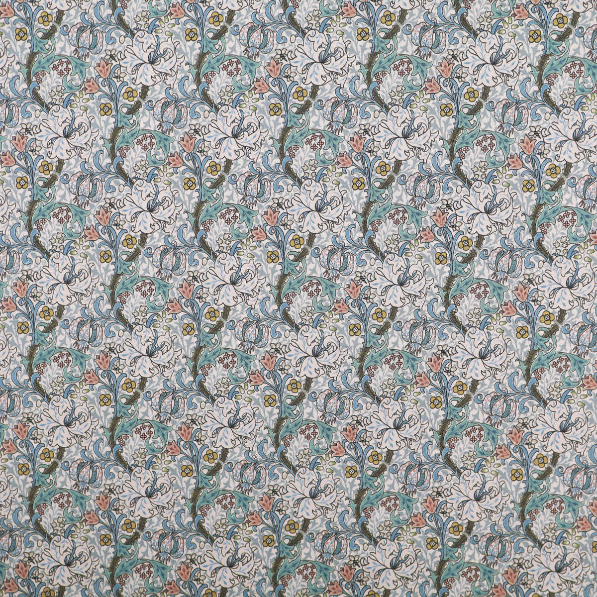 William Morris Percale 100% Cotton Quilting Dressmaking Craft Fabric - Golden Lily Opalite