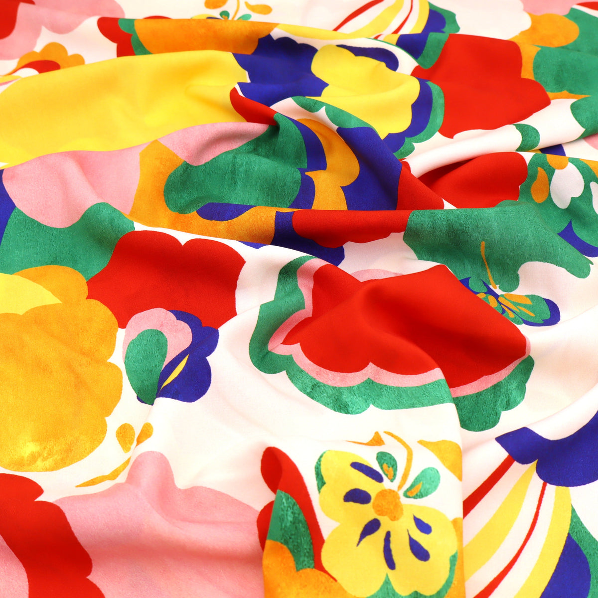French Printed Viscose Dressmaking Fabric - Viva Flora