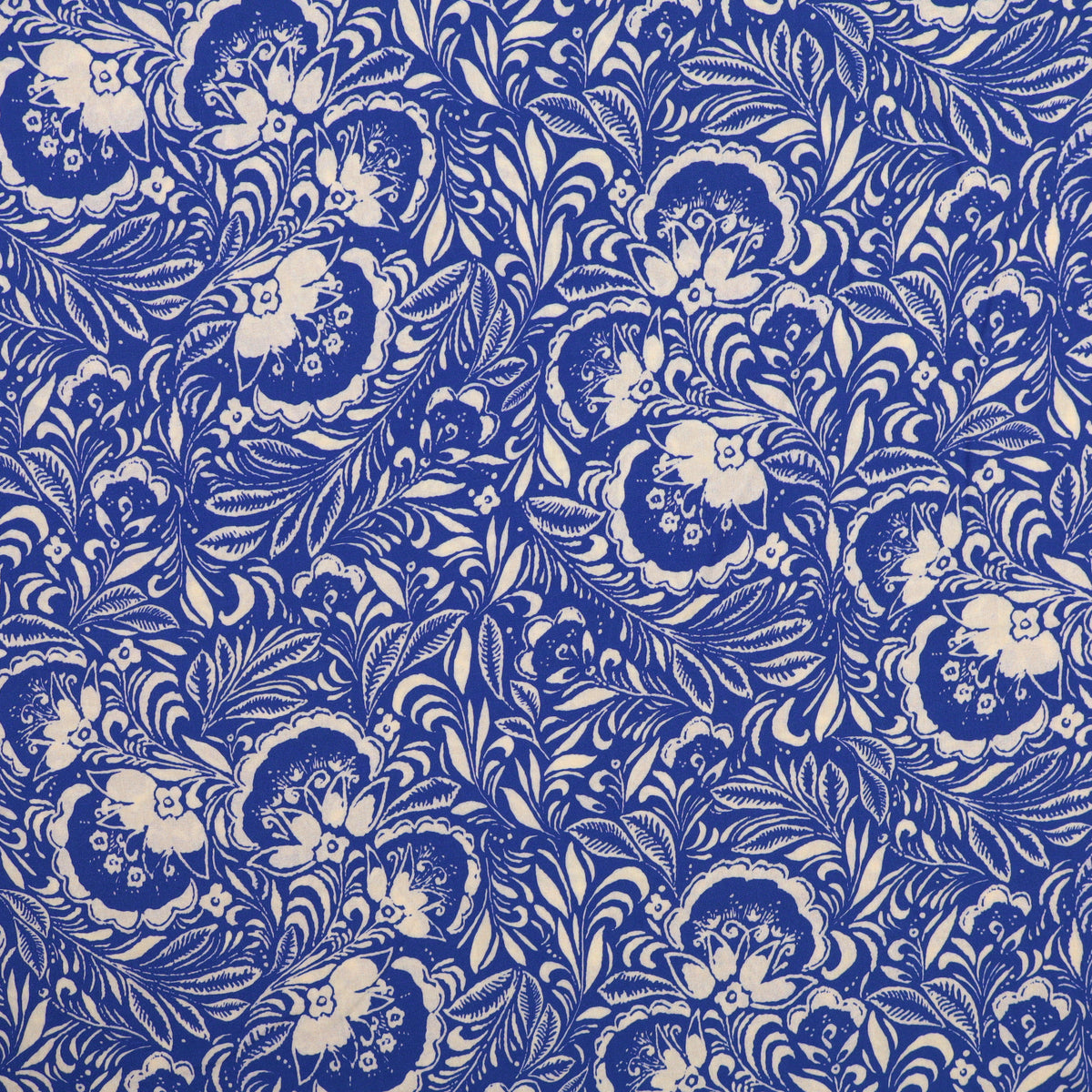 French Printed Viscose Dressmaking Fabric - Azure
