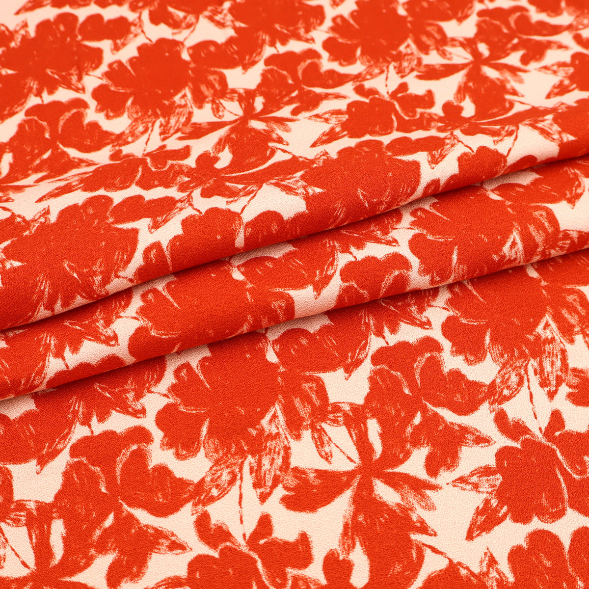 French Printed Viscose Crepe Dressmaking Fabric - Sunset Garden Crepe