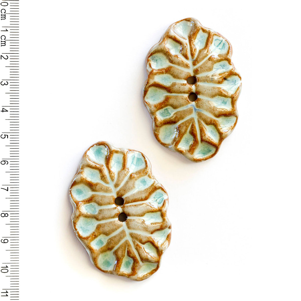 Handmade Sewing Buttons - Botanical Leaf Statement