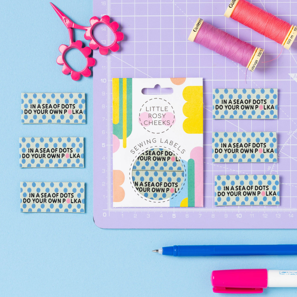SEA OF DOTS - Sewing Labels Tags for Clothes