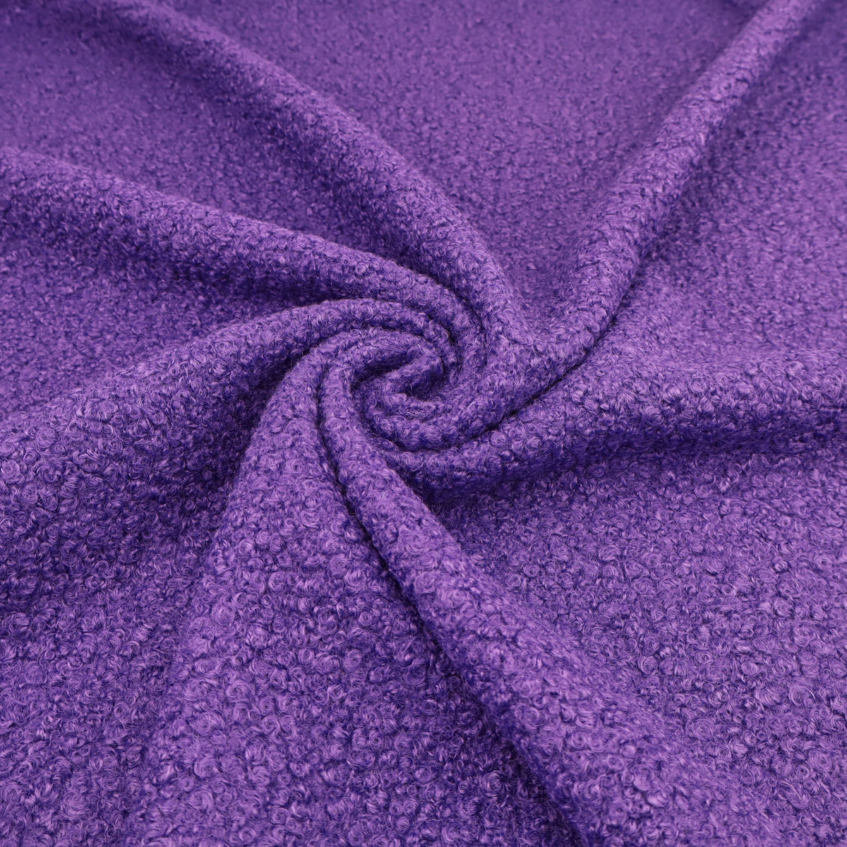 Chunky Boucle Curled Sheep Wool Look - Purple