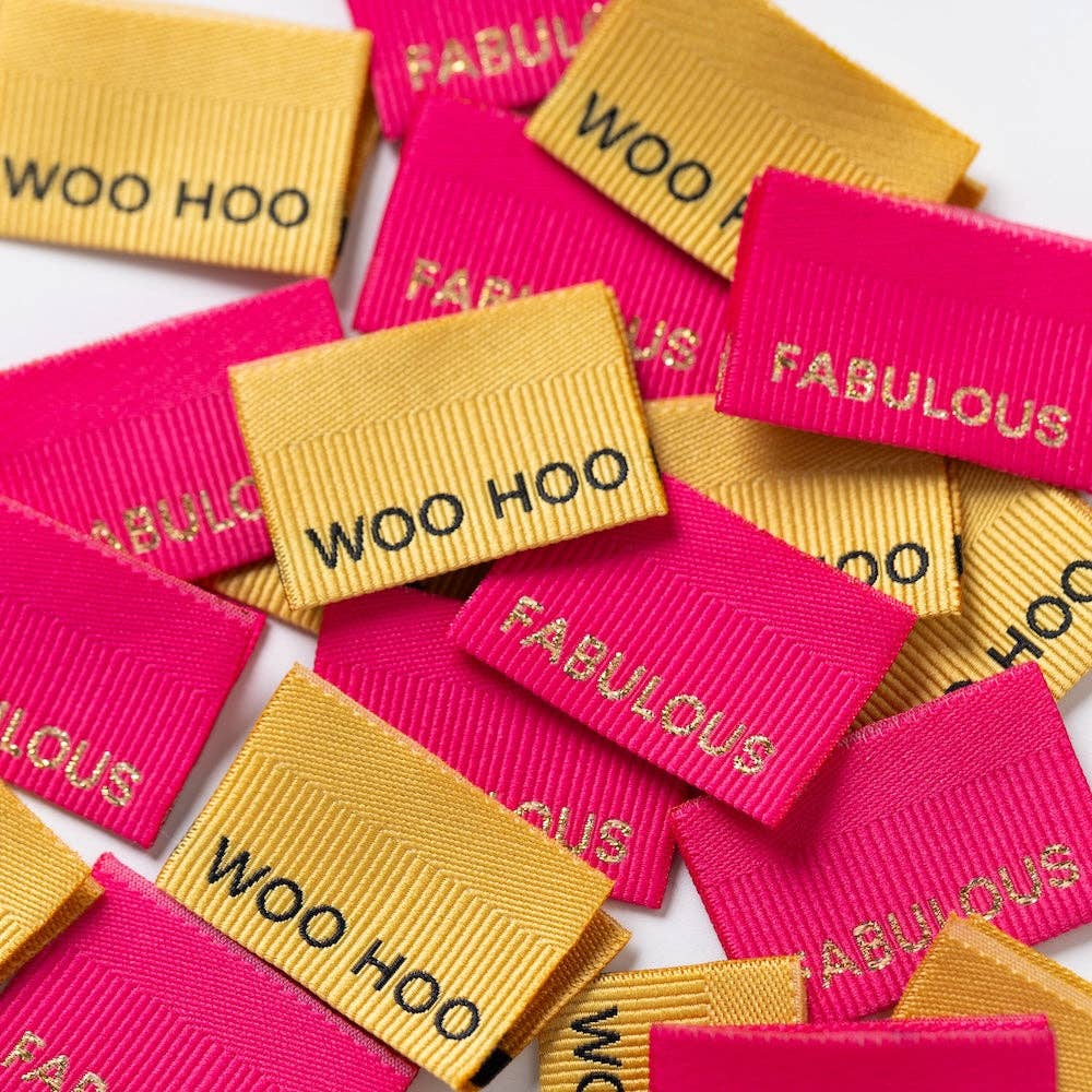FABULOUS / WOOHOO - Sewing Labels Tags for Clothes
