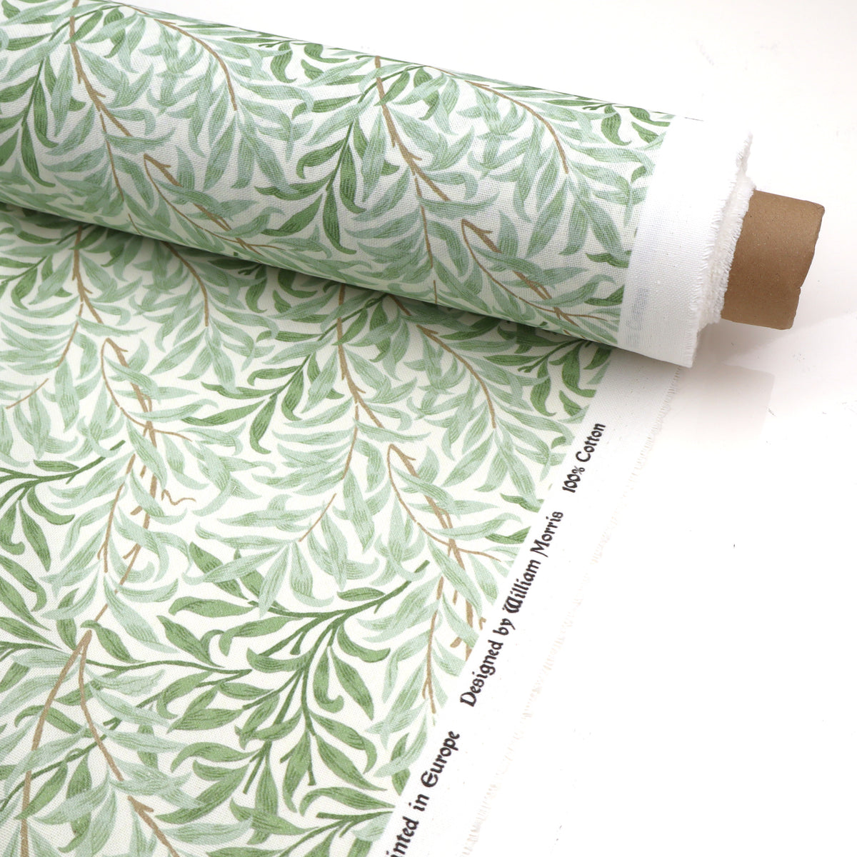 William Morris Cotton Panama Fabric | Upholstery, Curtains - Willow Bough Sage