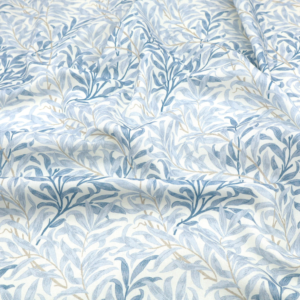 William Morris Cotton Panama Fabric | Upholstery, Curtains - Willow Bough Azure