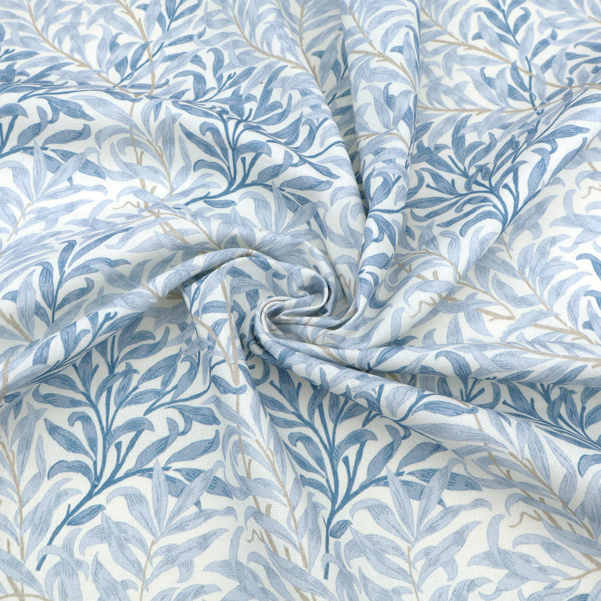 William Morris Cotton Panama Fabric | Upholstery, Curtains - Willow Bough Azure