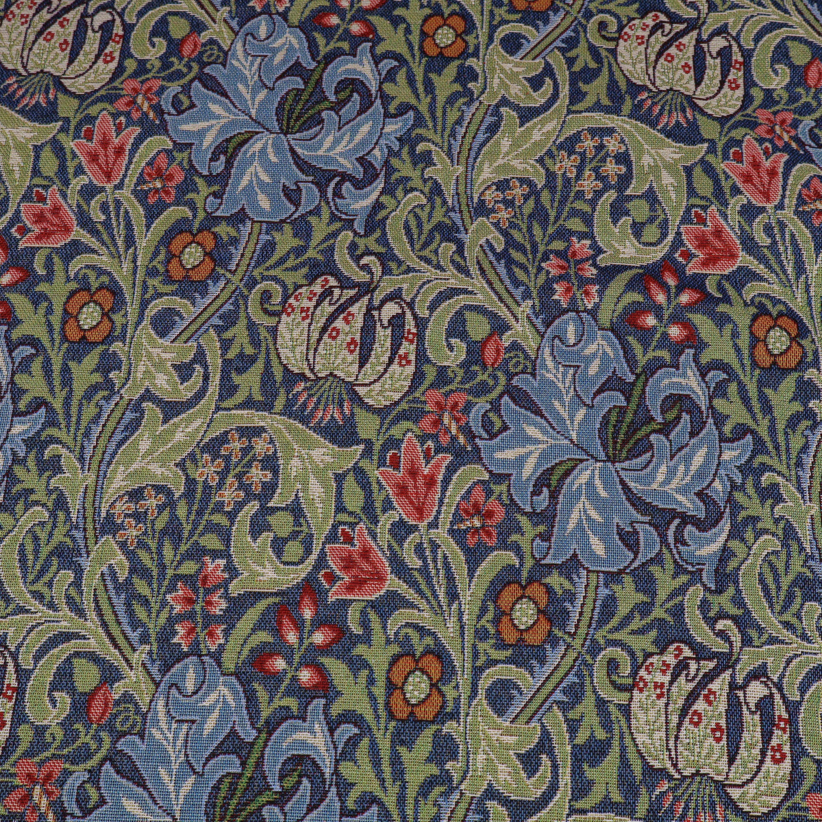 William Morris Tapestry Fabric | Cotton Jacquard | Upholstery & Curtains- Golden Lily